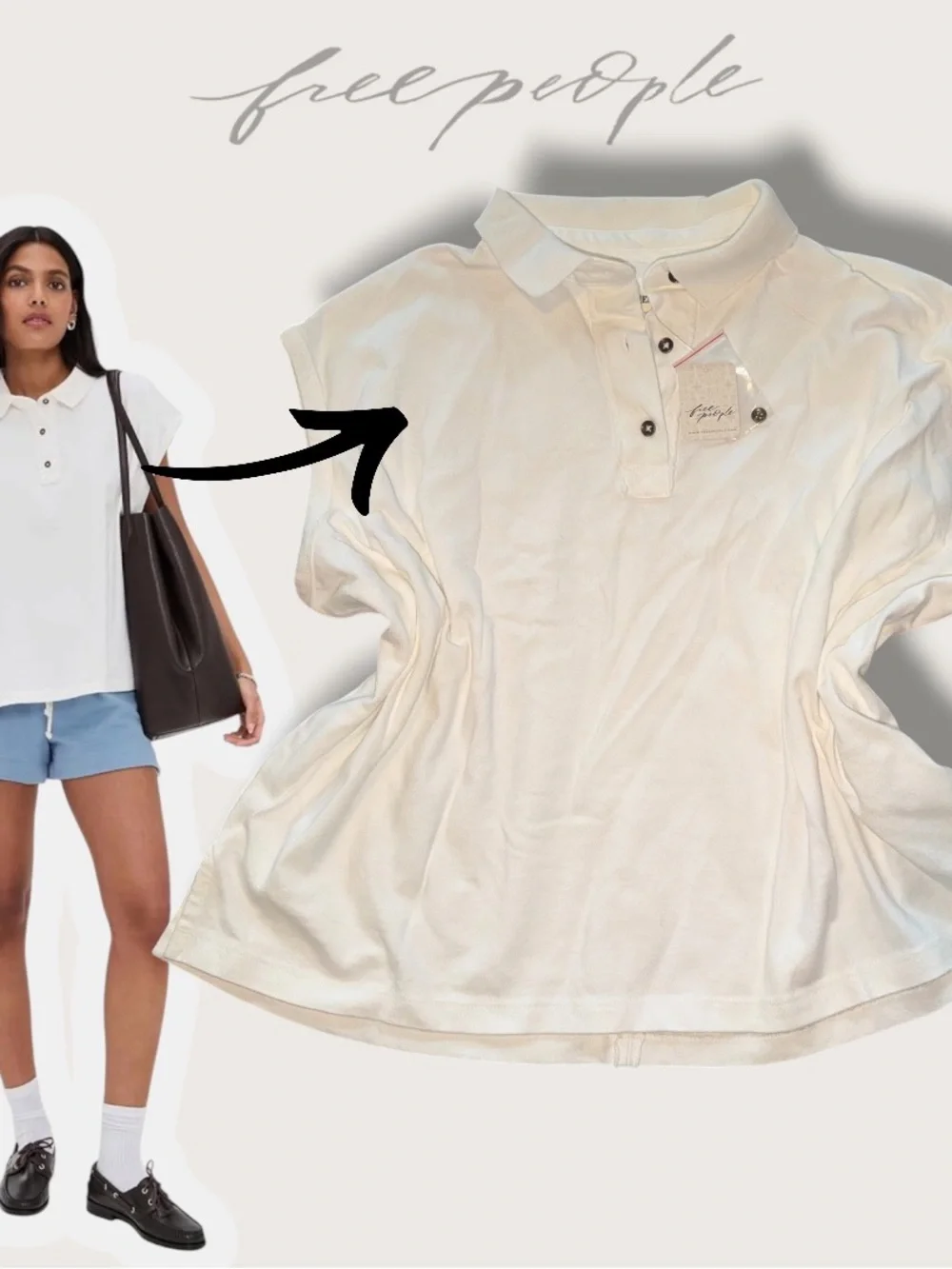 Free People Keep on Polo Top NWT